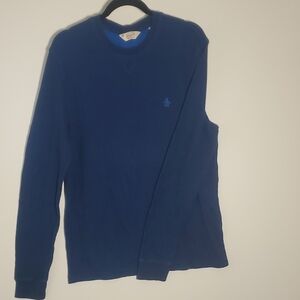 Original Penguin Blue Long Sleeve Shirt Size XL